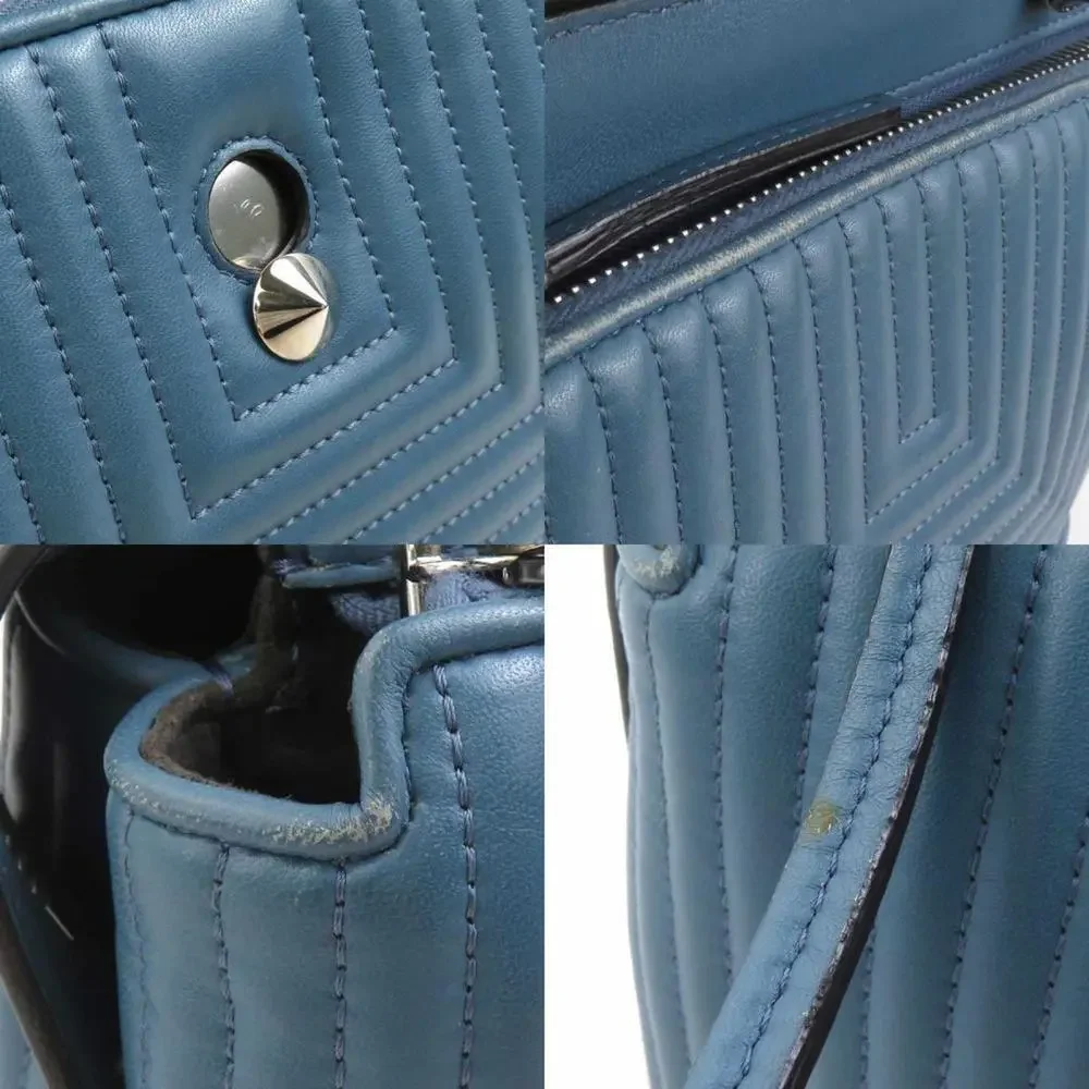 FENDI Blue Leather Shoulder Bag - Picture 4 of 5